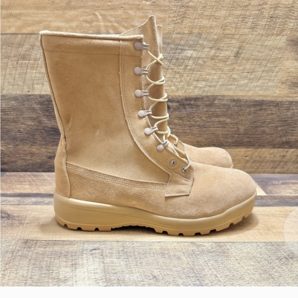Gortex Suede Leather Tan Thigh High Tan Lace-Up Boots New  9.5 W main image 6